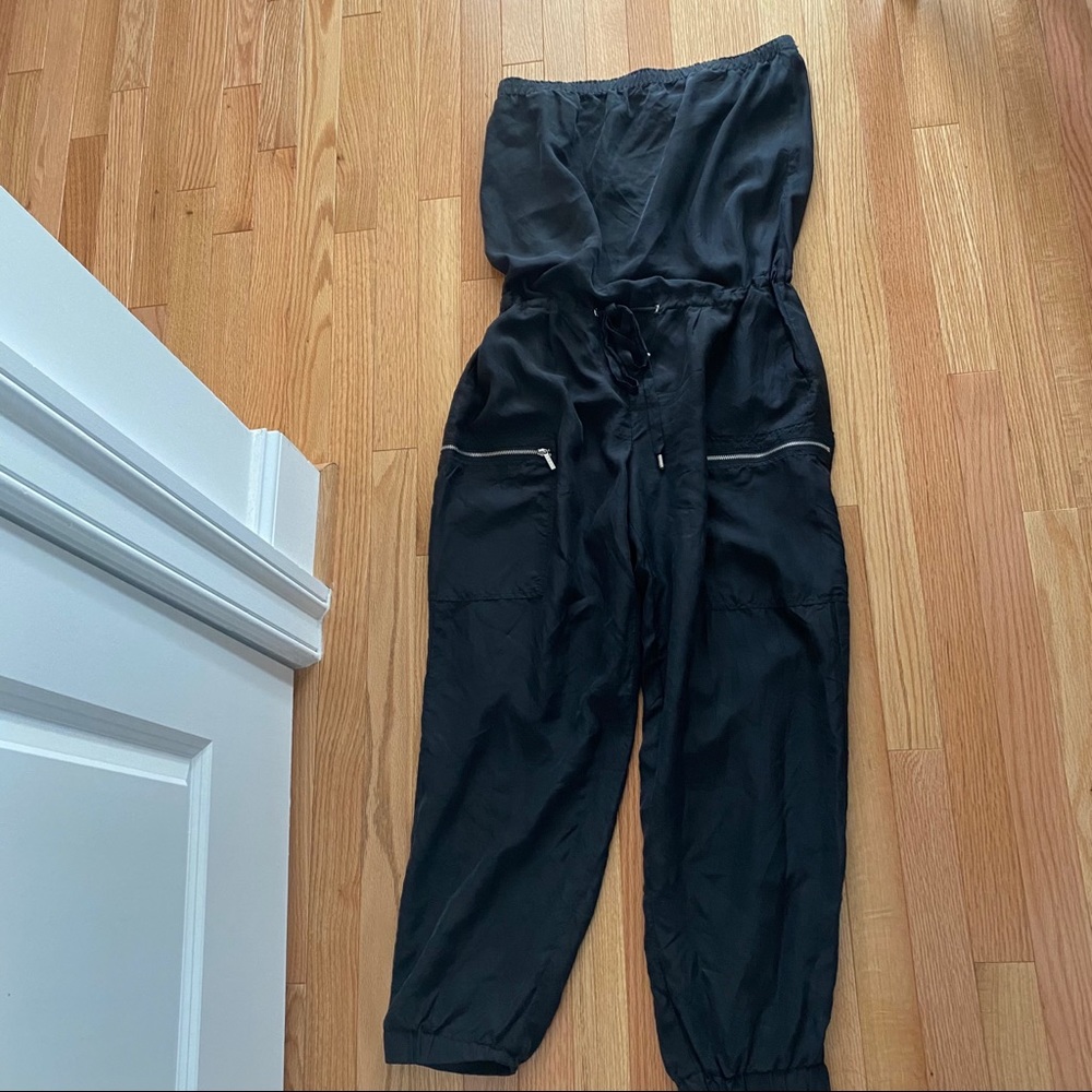 Michael Kors strapless jumpsuit navy blue Large